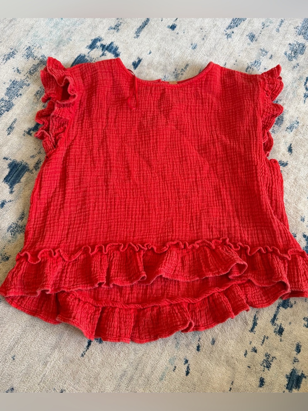 Free People Ruffled Gauze Top XS